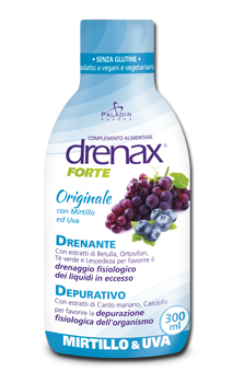 DRENAX FORTE ORIGINALE CON MIRTILLO E UVA 300 ML - Antica Farmacia Ferrari