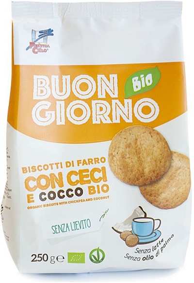 BUONGIORNOBIO BISCOTTI  DI FARRO CECI & COCCO SENZA LIEVITO - Antica Farmacia Ferrari