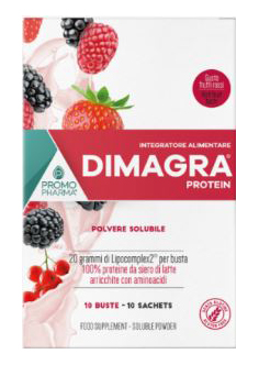 DIMAGRA PROTEIN RED FRUIT 10 BUSTE - Antica Farmacia Ferrari