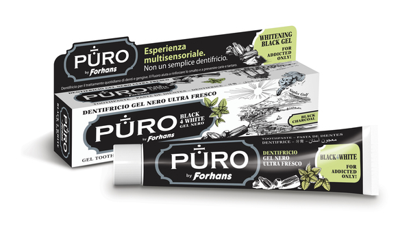 DENTIFRICIO FORHANS GEL BLACK4WHITE - Antica Farmacia Ferrari