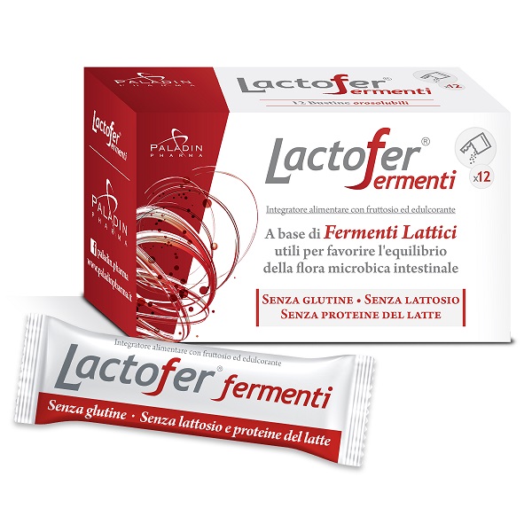 LACTOFER FERMENTI 12 BUSTINE OROSOLUBILI - Antica Farmacia Ferrari