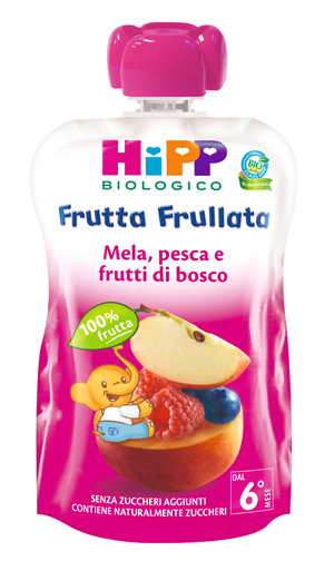 HIPP BIO FRUTTA FRULLATA MELA PESCA FRUTTI DI BOSCO 90 G - Antica Farmacia Ferrari