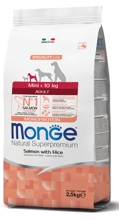 MONGE MINI ADULT SALMONE & RISO 7500 G - Oltrefarma