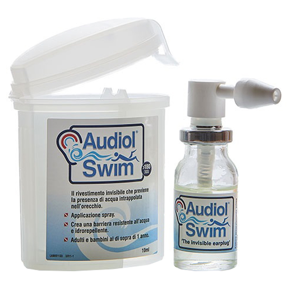 AUDIOLSWIM SOLUZIONE RIVESTIMENTO CANALE UDITIVO COME BARRIERA IDROREPELLENTE - Antica Farmacia Ferrari