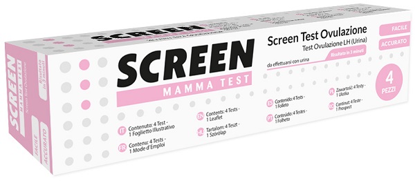 TEST RAPIDO CHE RILEVA TRAMITE URINA L'ORMONE LH INDIVIDUANDO IL PERIODO DI OVULAZIONE 4 PEZZI SCREEN MAMMA TEST OVULAZIONE - Antica Farmacia Ferrari