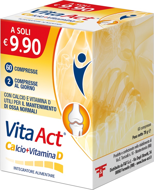 VITA ACT CALCIO + VITAMINA D 60 COMPRESSE - Antica Farmacia Ferrari