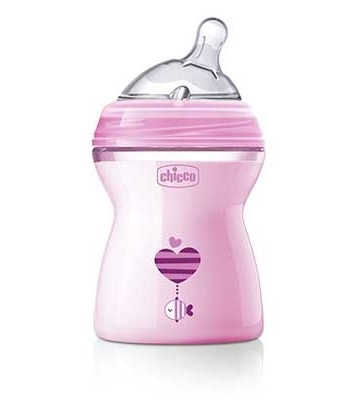 CHICCO BIBERON NATFEEL 2M+ GIRL 250 ML - Antica Farmacia Ferrari