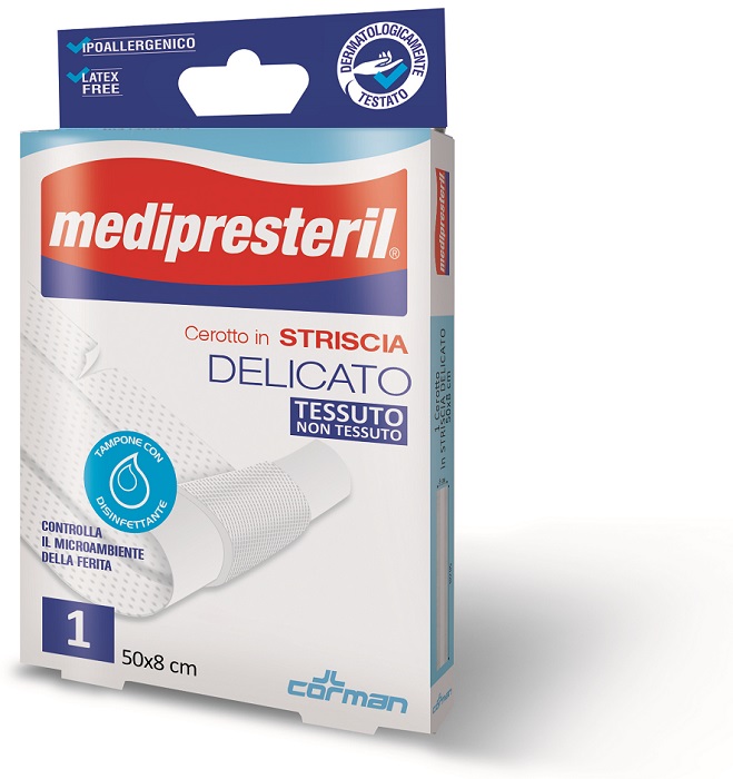 MEDIPRESTERIL CEROTTO ESTENSIBILE 1 STRISCIA 50 X 8 CM - Antica Farmacia Ferrari