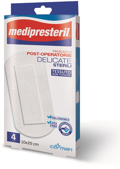 MEDIPRESTERIL MEDICAZIONI POST OPERATORIE DELICATE 10 X 20 4 PEZZI - Antica Farmacia Ferrari