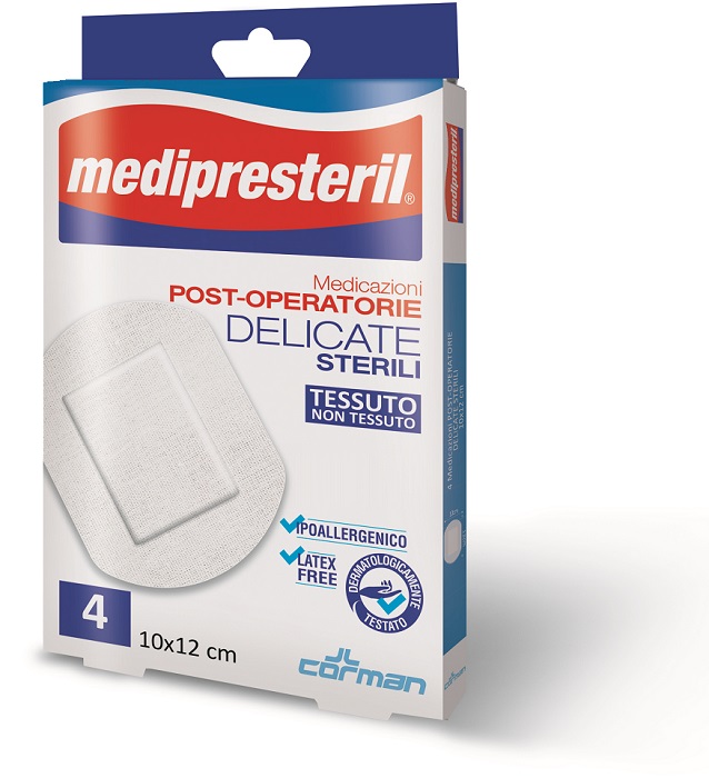 MEDIPRESTERIL MEDICAZIONI POST OPERATORIE DELICATE 10 X 12 4 PEZZI - Antica Farmacia Ferrari