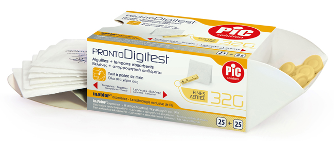 LANCETTE PUNGIDITO PIC DIGITEST GAUGE 32 25 PEZZI - Antica Farmacia Ferrari