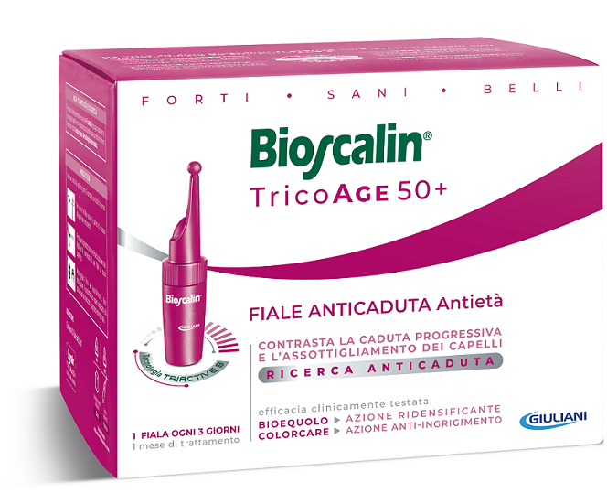 BIOSCALIN TRICOAGE ANTICADUTA ANTIETA' 10 FIALE 3,5 ML - Antica Farmacia Ferrari