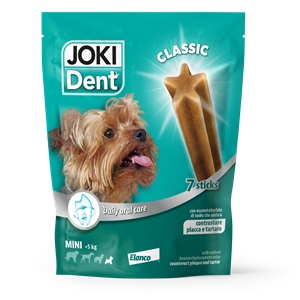 JOKI PLUS DENT STARBAR SACCHETTO 98 G PER CANI DI TAGLIA EXTRASMALL FINO A 5 KG - Antica Farmacia Ferrari