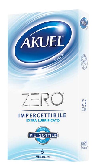 PROFILATTICO AKUEL ZERO EXTRALUBRIFICATO BOX DA 6 PEZZI - Antica Farmacia Ferrari