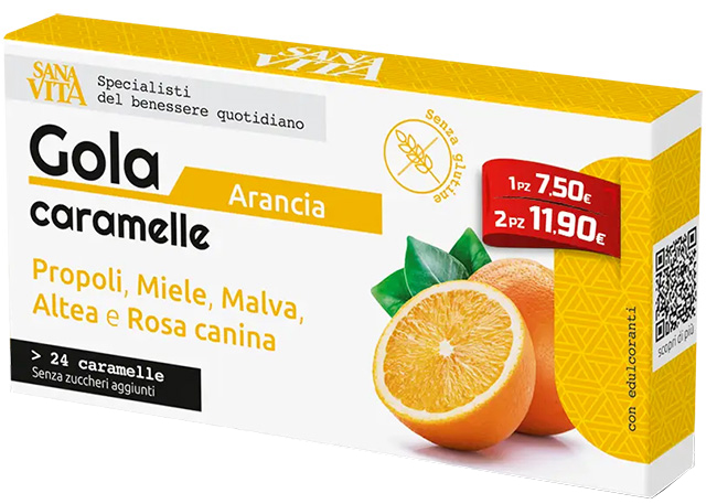 SANAVITA GOLA ARANCIA 24 COMPRESSE - Antica Farmacia Ferrari