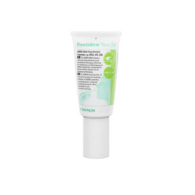 GEL ANTIMICROBICO PRONTODERM NASAL GEL PER DECONTAMINAZIONE/DECOLONIZZAZIONE DEI VESTIBOLI NASALI IN TUBO 30 ML - Oltrefarma