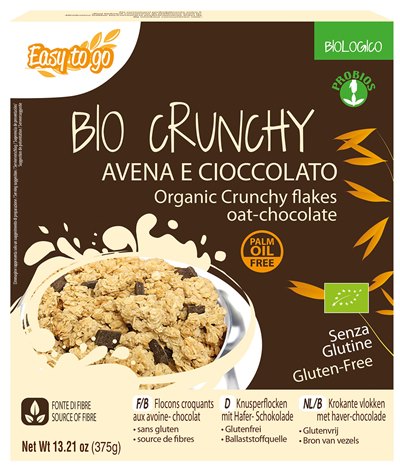 EASY TO GO BIO CRUNCHY AVENA E CIOCCOLATO 375 G - Antica Farmacia Ferrari
