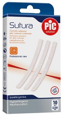 CEROTTO PER SUTURA PIC SOLUTION 6 X 100 MM 10 PEZZI - Antica Farmacia Ferrari