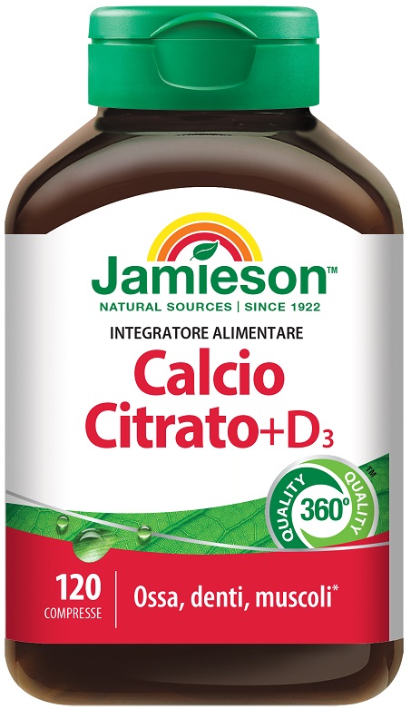 JAMIESON CALCIO CITRATO + VITAMINA D3 120 COMPRESSE - Oltrefarma