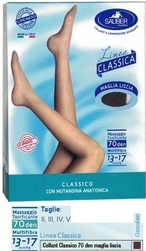 SAUBER CLASSICO COLLANT 70 DENARI MAGLIA LISCIA CIOCCOLATO 2 - Antica Farmacia Ferrari