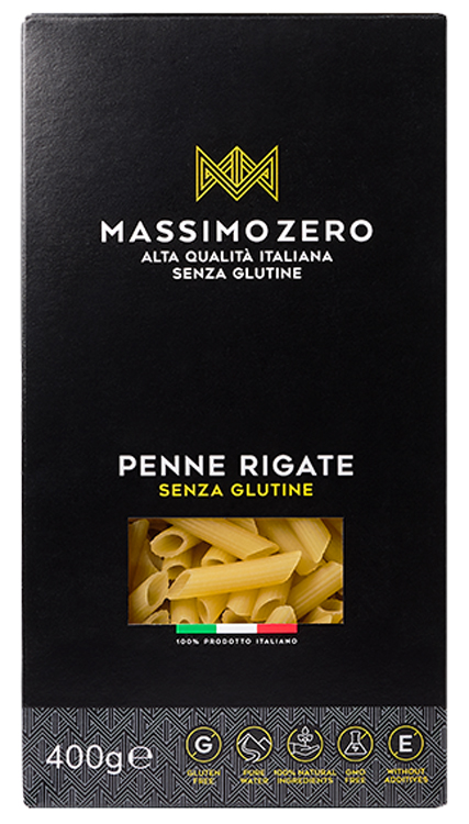 MASSIMO ZERO PENNE RIGATE 400 G - Antica Farmacia Ferrari