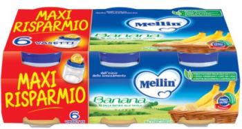 MELLIN OMOGENEIZZATO BANANA 6 X 100 G - Antica Farmacia Ferrari