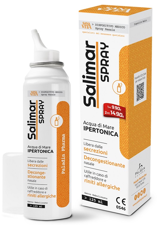 SPRAY NASALE IPERTONICO SANAVITA SALIMAR 125 ML - Antica Farmacia Ferrari