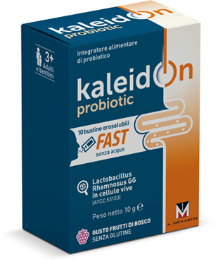 KALEIDON PROBIOTIC FAST FRUTTI DI BOSCO 10 BUSTE OROSOLUBILI - Antica Farmacia Ferrari