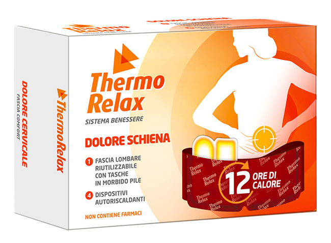 THERMORELAX FASCIA LOMBARE DOLORE SCHIENA+4 DISPOSITIVI AUTORISCALDANTI - Antica Farmacia Ferrari