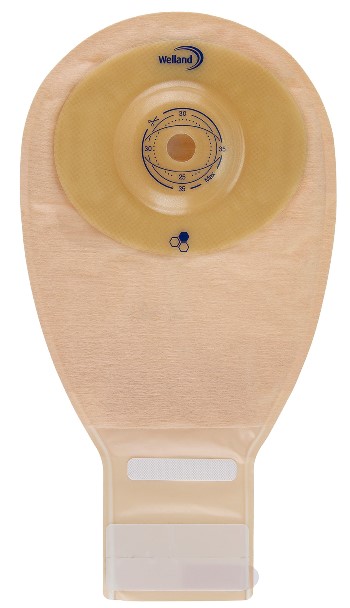 SACCA PER ILEOSTOMIA OPACA RITAGLIABILE WELLAND AURUM PROFILE ILEO MIDI DIAMETRO 13-48 MM INIZIO CONVESSITA' 48 MM 10 PEZZI - Antica Farmacia Ferrari
