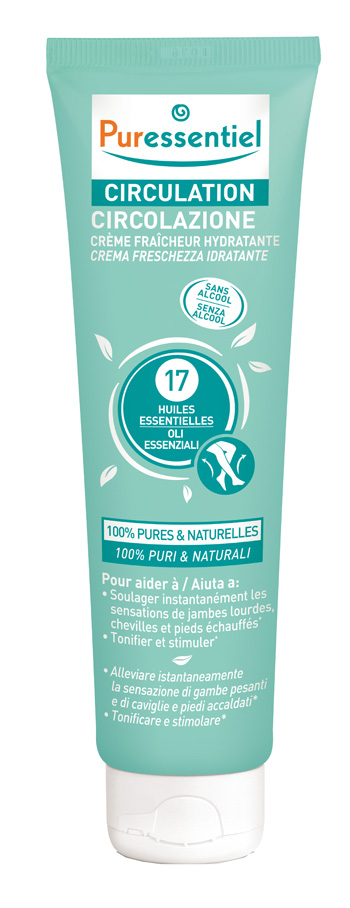 PURESSENTIEL CREMA CIRCOLAZIONE FRESCHEZZA IDRATANTE GAMBE EI STANCHI 100 ML - Antica Farmacia Ferrari
