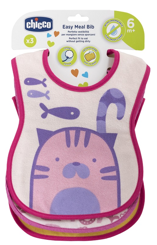 CHICCO BAVAGLINO PAPPA 6M 3 PEZZI GIRL - Antica Farmacia Ferrari