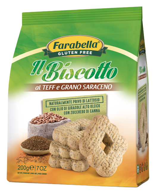 FARABELLA IL BISCOTTO AL TEFF E GRANO SARACENO 200 G - Antica Farmacia Ferrari