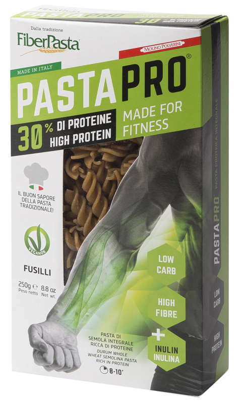 PASTAPRO FUSILLI INTEGRALI 30% PROTEINE 250 G - Antica Farmacia Ferrari