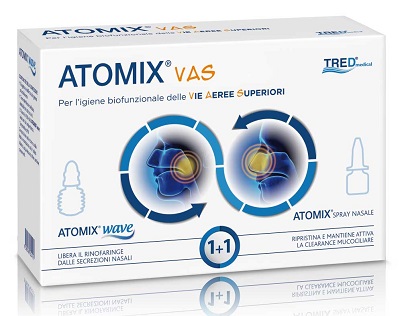 ATOMIX VAS KIT PER IGIENE FUNZIONALE DELLE VIE AEREE SUPERIORI ATOMIC WAVE + SPRAY - Antica Farmacia Ferrari