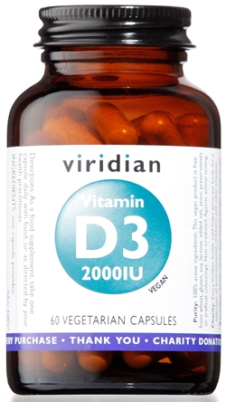 VIRIDIAN VITAMIN D3 2000IU 60CPS - Antica Farmacia Ferrari