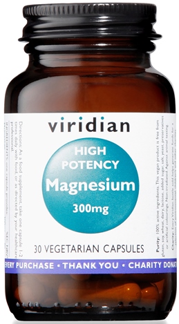 VIRIDIAN MAGNESIUM 300MG HIGH POTENCY 30 CAPSULE VIRIDIAN MAGNESIO SUPERIORE ALTA CONCENTRAZIONE - Antica Farmacia Ferrari