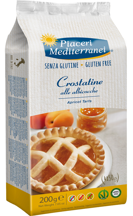 PIACERI MEDITERRANEI LE BONTA' DEL MATTINO CROSTATINE ALL'ALBICOCCA 4 X 50 G - Antica Farmacia Ferrari