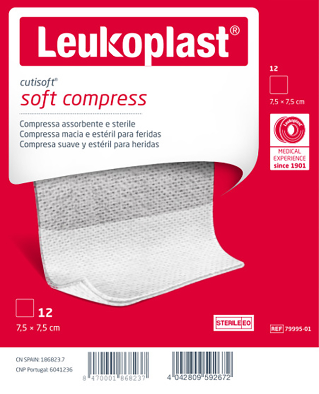 GARZA IDROFILA COMPRESSA CUTISOFT TESSUTO NON TESSUTO 7,5X7,5 CM 12 PEZZI - Antica Farmacia Ferrari