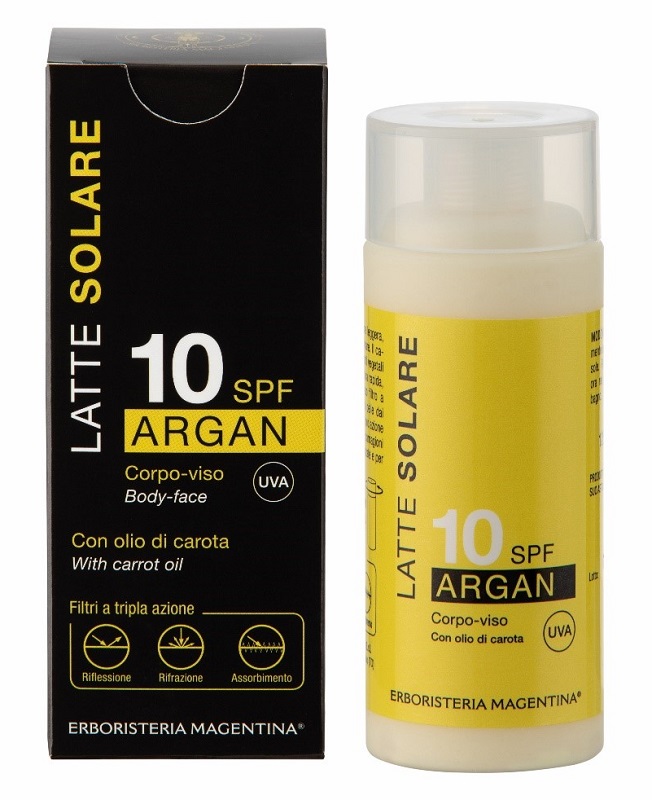 SOLARE ARGAN 10SPF 125 ML LATTE - Antica Farmacia Ferrari