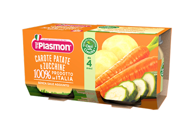PLASMON OMOGENEIZZATO CAROTE PATATE ZUCCHINE 4 X 80 G - Antica Farmacia Ferrari