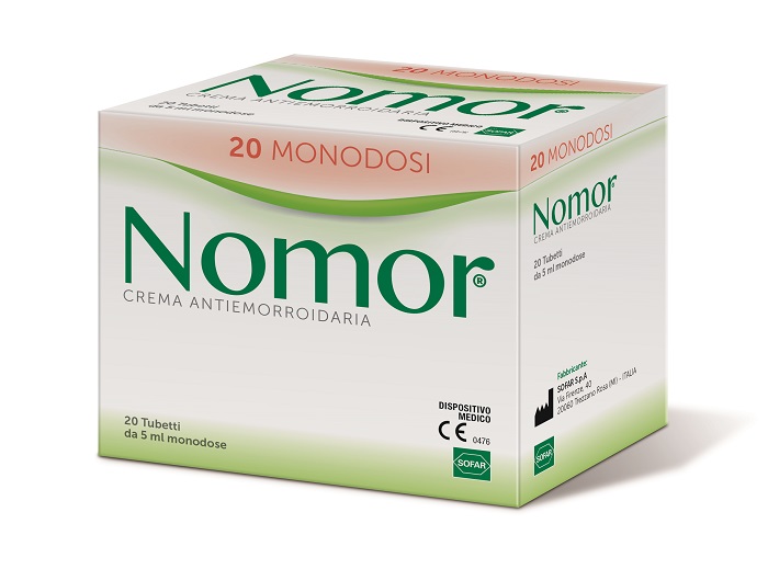 NOMOR CREMA ANTIEMORROIDARIA 20 TUBETTI MONODOSE DA 5 ML - Antica Farmacia Ferrari
