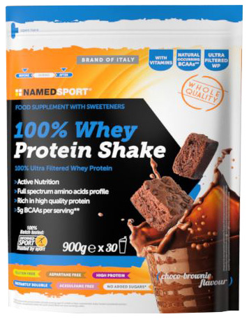100% WHEY PROTEIN SHAKE CHOCO BROWNIE 900 G - Antica Farmacia Ferrari