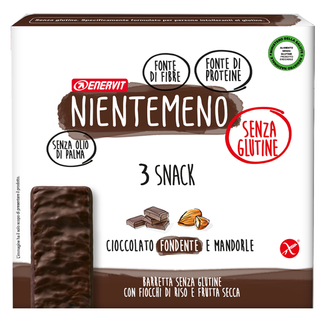 NIENTEMENO BAR FONDENTE MANDORLE 3 X 33 G - Antica Farmacia Ferrari