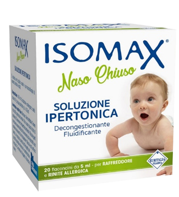 SOLUZIONE IPERTONICA ISOMAX NASO CHIUSO 20 FLACONCINI DA 5 ML - Antica Farmacia Ferrari