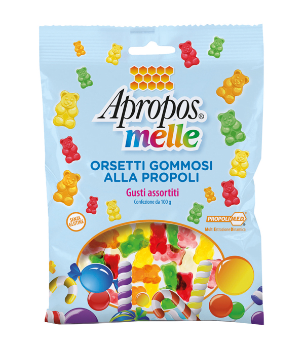 APROPOS MELLE ORSETTI GOMMOSI ALLA PROPOLI GUSTI ASSORTITI 100 G - Antica Farmacia Ferrari