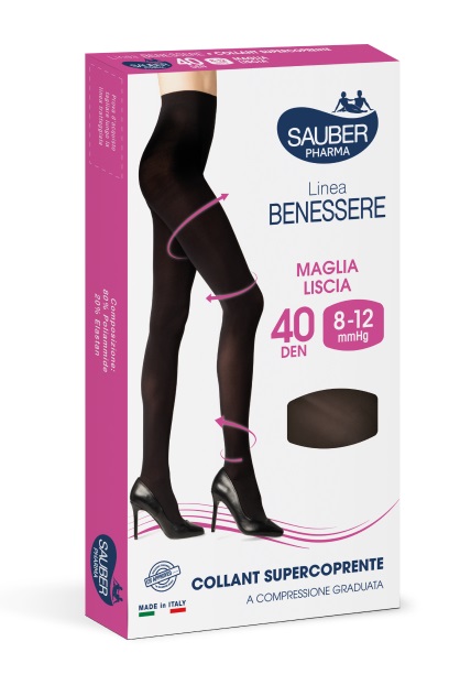 COLLANT SUPERCOPRENTE SAUBER 8-12MMHG NERO 5 - Antica Farmacia Ferrari