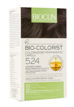 BIOCLIN BIO COLORIST 5,24 CASTANO CHIARO BEIGE RAME CIOCCOLATO - Antica Farmacia Ferrari