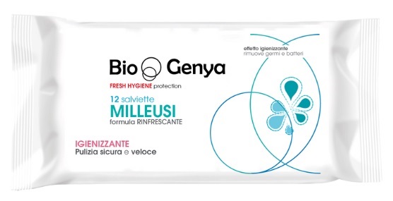 BIOGENYA FRESH HYGIENE PROTECTION 12 SALVIETTE MILLEUSI RINFRESCANTE IGIENIZZANTE - Antica Farmacia Ferrari