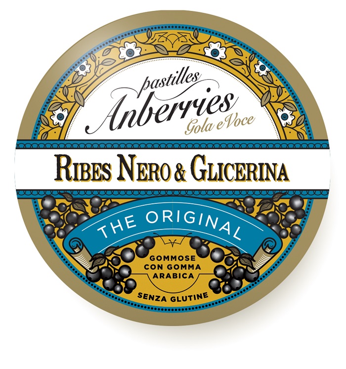 ANBERRIES CLASSICHE RIBES NERO & GLICERINA CARAMELLE 55 G - Antica Farmacia Ferrari